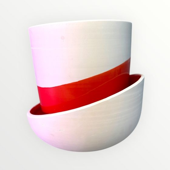 Grand pot l Rouge Orange l 22cm